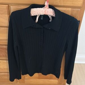 Banana Republic Black Knit Top